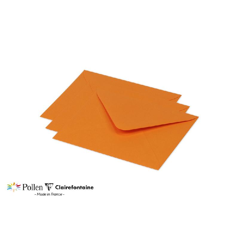 PAQUET DE 20 ENVELOPPES POLLEN 125X138MM 120G/M² - CAPUCINE - LOT DE 4