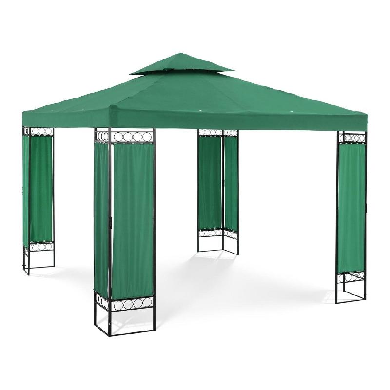 PERGOLA PAVILLON BARNUM TONNELLE TENTE ABRI GAZEBO DE JARDIN TERRASSE VERT - 3 X 3 M - 160 G/M² 14_0002771_0