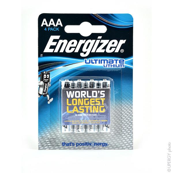 Pile lithium AAA - L92 Ultimate Lithium Energizer - 1,5V 1250mAh - Blister de 4_0