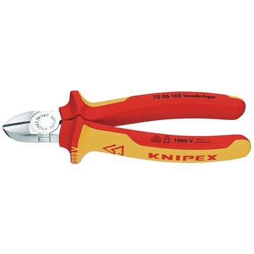 PINCE COUPANTE DE CÔTÉ VDE ISOLÉE - 1000 VOLTS - 140 MM KNIPEX