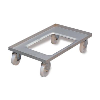 Plateau roulant porte-bacs 600 x 400 en inox_0