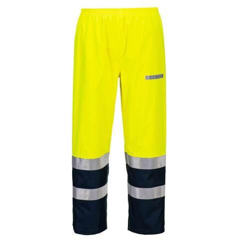 PORTWEST FR410 PANTALON DE PLUIE BIZFLAME HV JAUNE/MARINE - TAILLE XXL - STANDARD