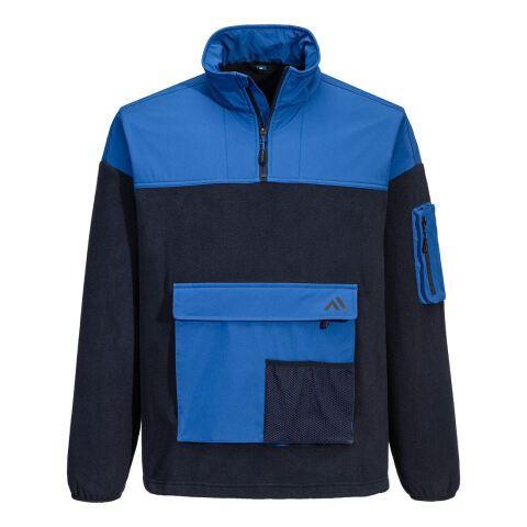 PORTWEST KX378 POLAIRE KX3 1/4 ZIP MARINE FONCÉE / QUARTZ - TAILLE M