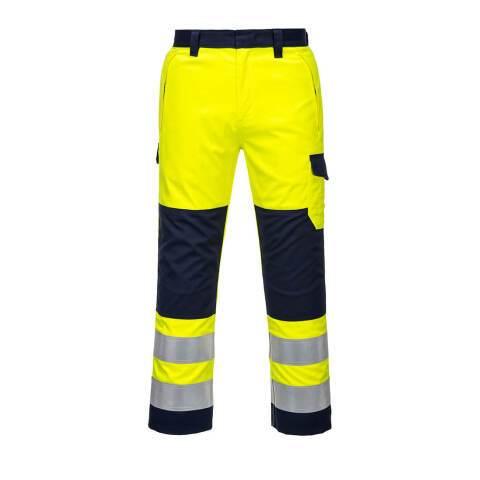 PORTWEST MV46 PANTALON MODAFLAME HAUTE-VISIBILITÉ JAUNE/MARINE - TAILLE XXL - STANDARD