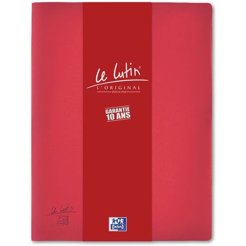 PROTÈGE DOCUMENTS OXFORD LE LUTIN A4 60 VUES PVC - ROUGE