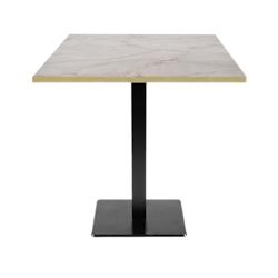 Restootab - Table 70x70cm - modèle Milan marbre yule chants laiton - beige fonte 3760371511402_0