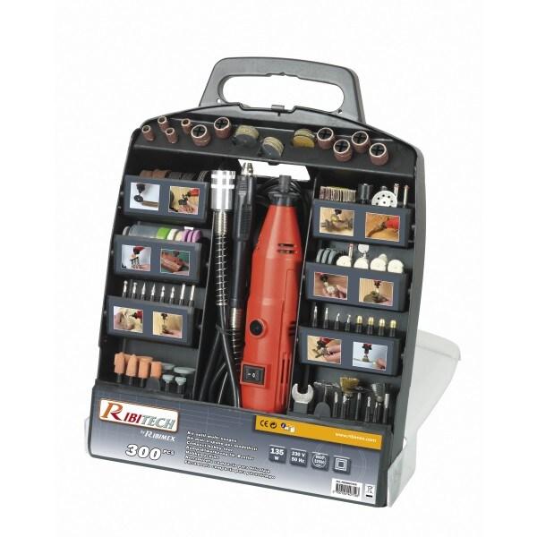 RIBITECH Coffret Outil électrique Multifonctions Avec 300 Accessoires promkit300 - multicolore 3700194407193_0