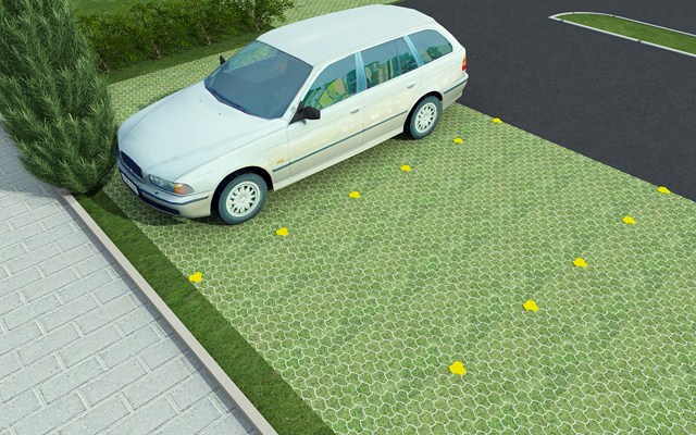 Dalle de parking salvaverde® | matériaux recyclés - structure permettant la protection du gazon - légère - pas encombrant - manutention facile et économique_0