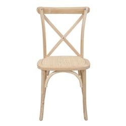 SIT Möbel Chaise avec assise en rotin | Lot de 2 | Assise rembourrée | Bois d'hévéa naturel | L 48 x P 52 x H 89 cm - beige multi-matériau 02410-01_0