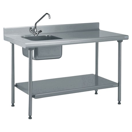 TABLE INOX DU CHEF ADOSSÉE LONGUEUR 1600