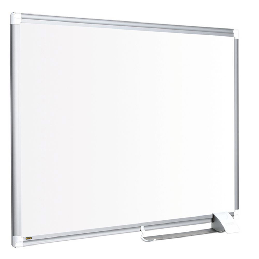 TABLEAU BLANC BI-OFFICE MAYA NEW GENERATION - SURFACE EN ACIER LAQUE - MAGNETIQUE - CADRE EN ALUMINIUM GRIS - 1800 X 900 MM