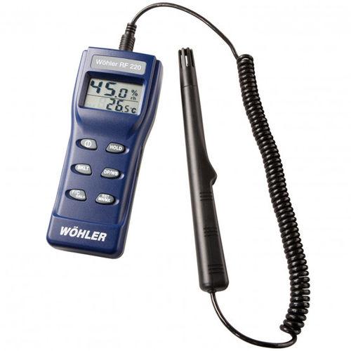 Thermo-hygromètre WOHRF220 - 0-100%RH, -10 à +60°C, point de rosée, bulbe humide, sonde déportée_0