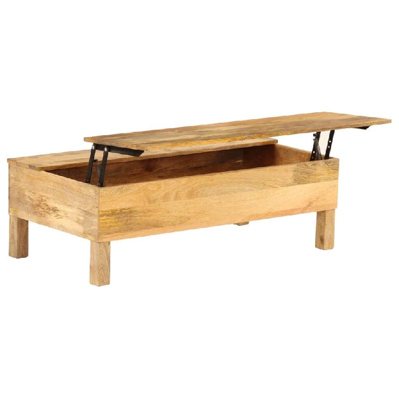 VidaXL Table basse Bois de manguier massif 110x55x35 cm Modèle Atlas Office Pro Classique - 246320XL_0