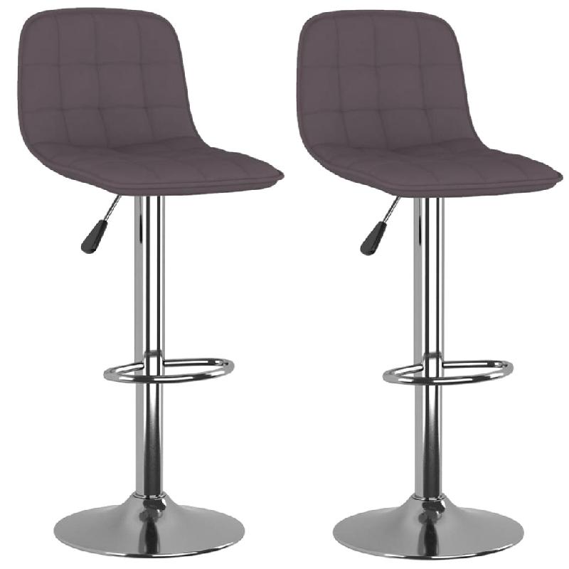 VidaXL Tabourets de bar lot de 2 taupe tissu Modèle Vertex Plus - 333954_0