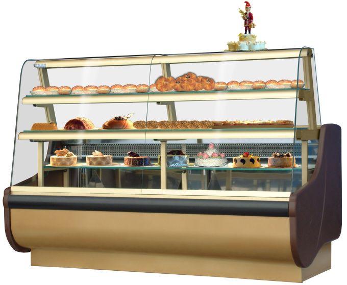 Vitrine réfrigérée pâtissière d'occasion - Froid ventilé +2/+8°C - 1320 x 900 x 1400 mm - Garantie 3 mois_0