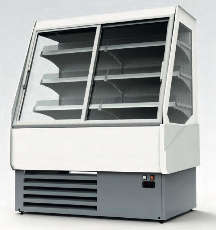 Vitrine semi-murale réfrigérée avec portes coulissantes Agueiro - Température +4°C/+6°C - Modèles de 0,90 m à 2 m_0