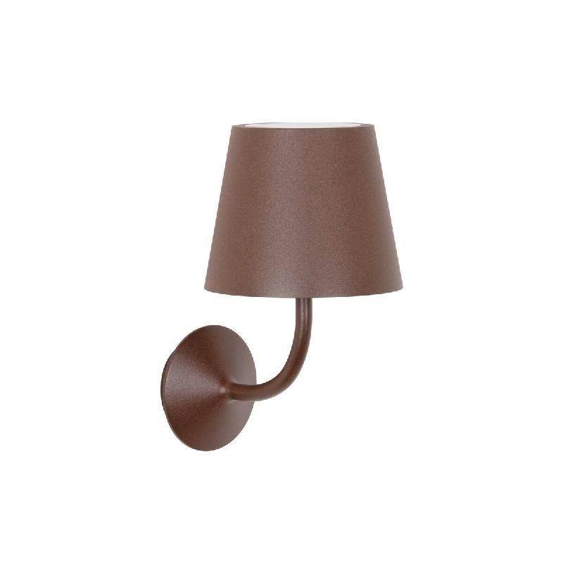 Zafferano Poldina Applique 230V en Aluminium Couleur Corten, Design Moderne avec Diffuseur en Polycarbonate, Culot E27 pour Usage Intérieur et Extér_0