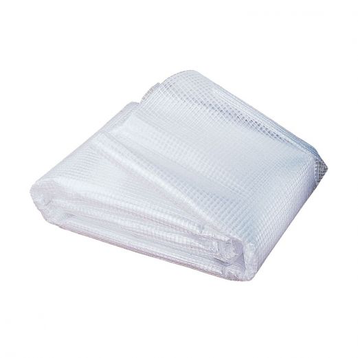 13603 - Bâche de rechange 140 g/m² blanche pour serre tunnel 24 m² - 8 fenêtres moustiquaires et porte zippée_0
