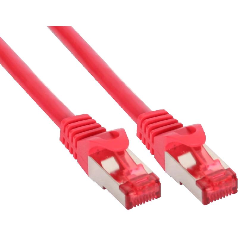 Câble RJ-45 Cat6 S/FTP InLine 76911R - 1m - Rouge - Conformité RoHS_0