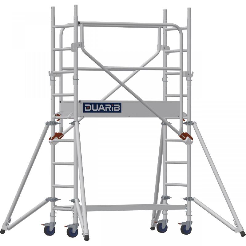 Échafaudage roulant aluminium DOCKER Mini - Hauteur de travail : 3,30 m - DUARIB - 7014011_0