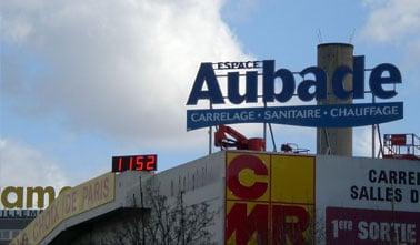 Afficheur électronique heure/date/température - Intérieur/extérieur - LEDs multicolores - Hauteur caractères 80 à 1000 mm_1