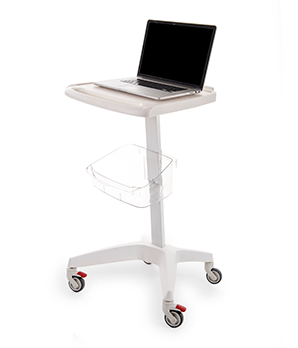Chariot informatique économique - all-modul - avec bac de rangement et support VESA réglable_0
