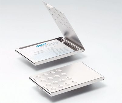 BUSINESS CARD BOX CHROME