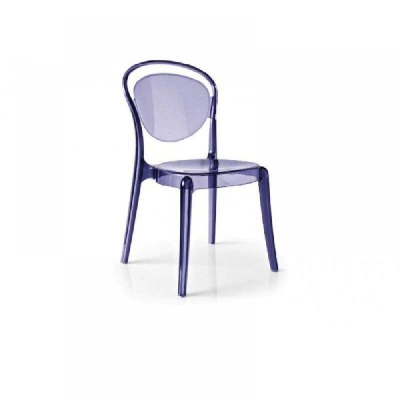 Chaise design Calligaris La Parisienne - polycarbonate violet - empilable par 6_0
