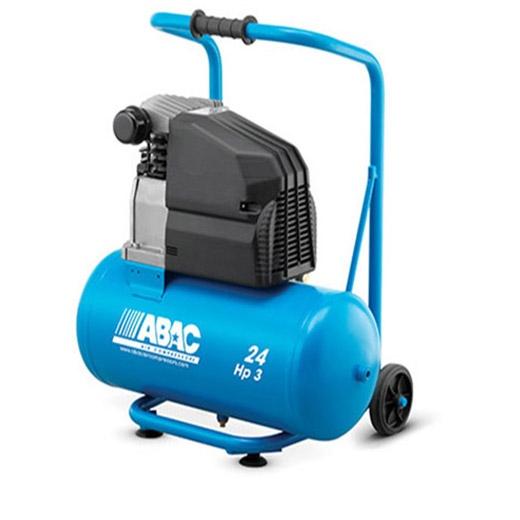 Compresseur d'air ABAC 3 CV - 24 L - 10 bar - Portable sur roues - Réf. 11581374_0