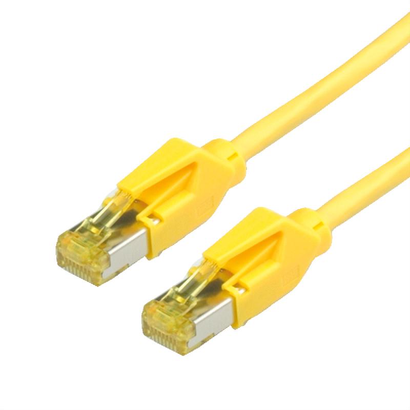 Cordon DRAKA Cat.6A (Classe EA) UC900 / HIROSE TM31, jaune, 15 m_0