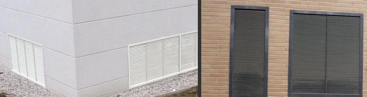 Grilles de ventilation à chevrons - tôle galvanisée, grille anti-rongeurs, norme HN 64-S-34_0