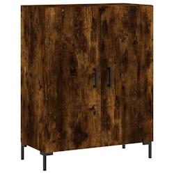 HELLOSHOP26 - Buffet bahut commode meuble de rangement en bois d'ingénierie marron - 69,5 x 34 x 90 cm avec pieds en métal_0