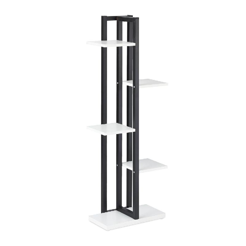 Helloshop26 - Étagère à plantes en escalier 117 x 43 x 22 cm supports robustes design contemporain en acier noir 13_0011042 - noir métal 3000245546896_0