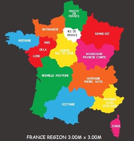 Jeux thermocollés - Régions de France - Référence BTJT09_0