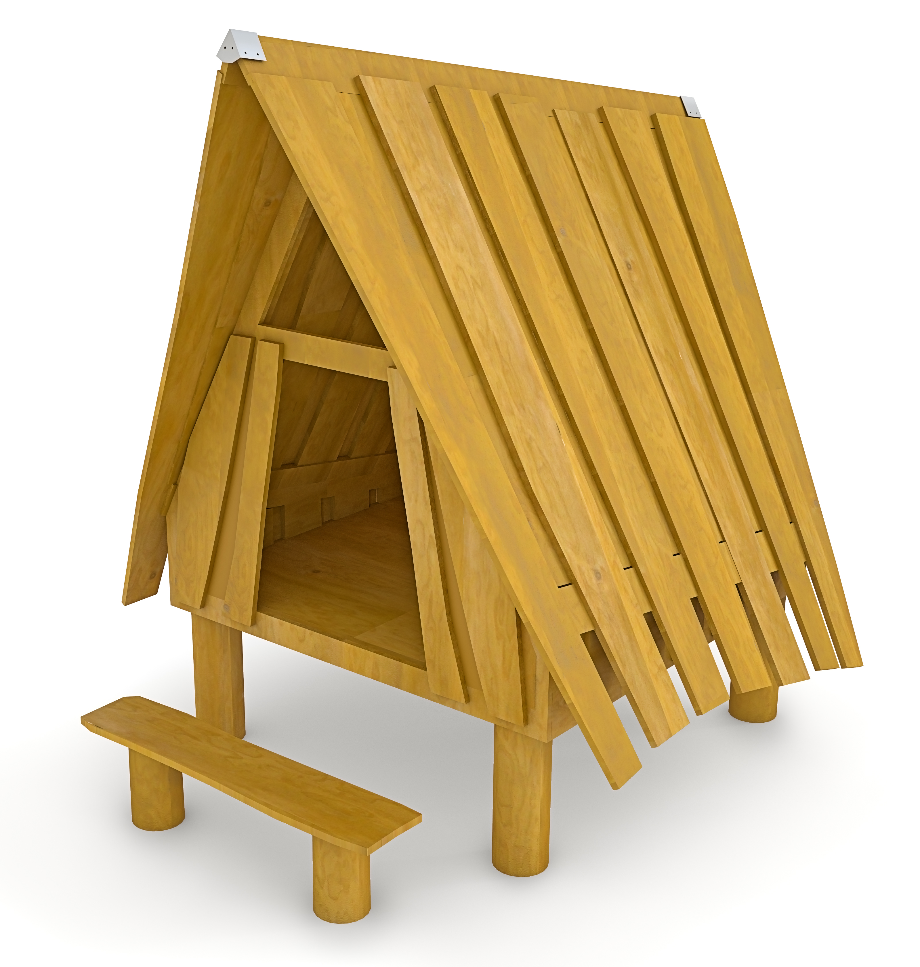 Maisonnette de jeu en robinier Sileth réf-8038414 - Hags - 2400x1950x2300 mm - tranche d'âge 3-12 ans_0