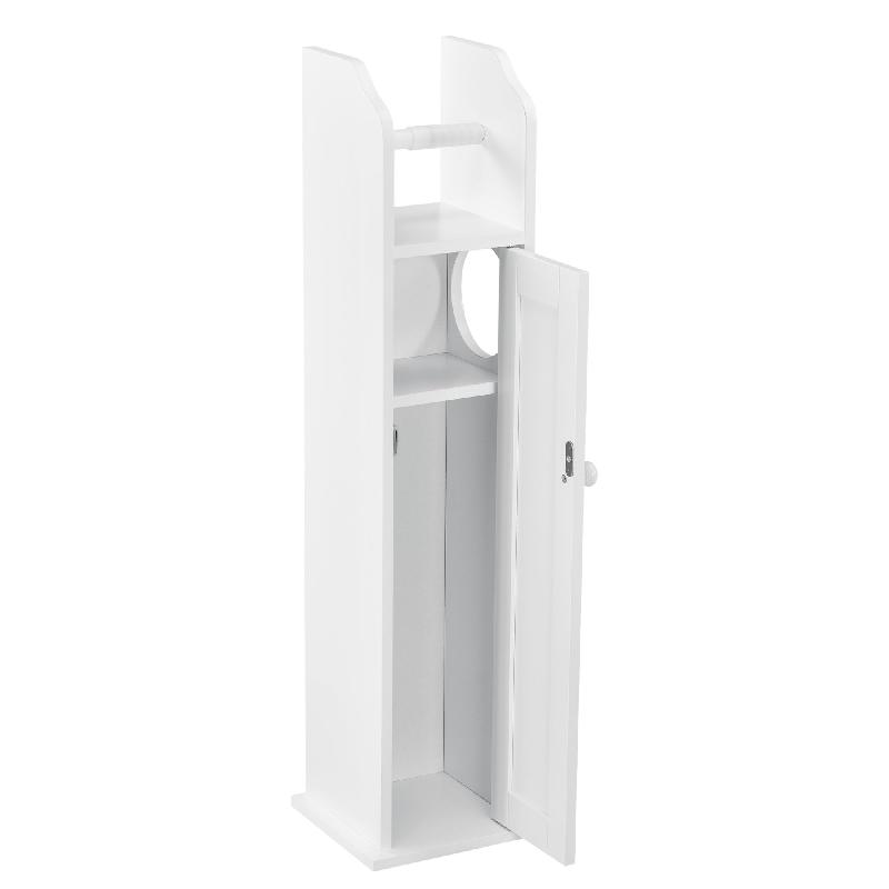 MEUBLE DE SALLE DE BAIN ARMOIRE RANGEMENT MDF LAQUÉ 78 CM BLANC 03_0002855_0