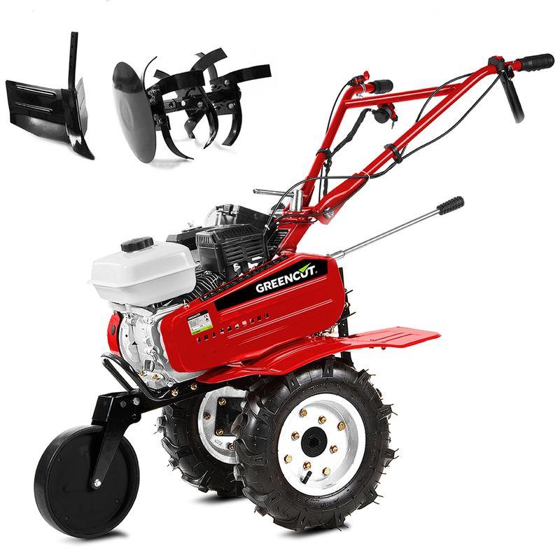 MOTOCULTEUR À ESSENCE 4 TEMPS 212CC 7CV, 3 VITESSES, LARGEUR DE TRAVAIL 85CM, PROFONDEUR 35CM, GUIDON RÉGLABLE 3 POSITIONS GREENCUT GTC300XE