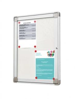 Panneau d'affichage extérieur magnétique - 9 feuilles A4 - Fixation 4 points - Dimensions H990 x L730 x P33 mm_0
