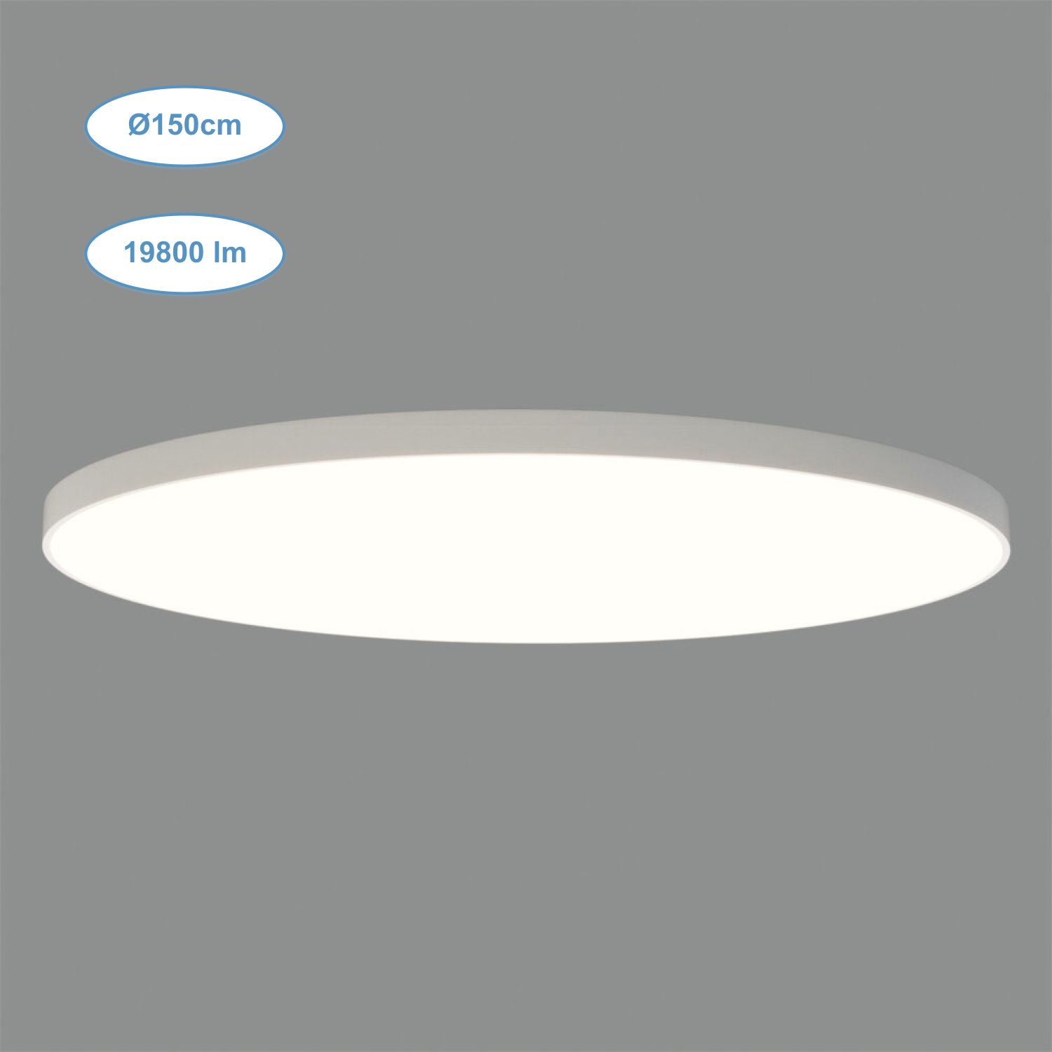 Plafonnier led ø150cm 260w 19800lm couleur blanc ou noir_0