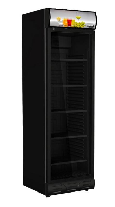 Réfrigérateur avec 1 porte en verre noir - 595x650x2000 mm - 7464.0090_0