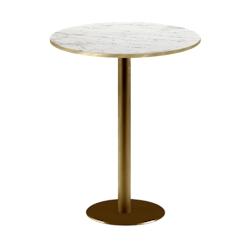 Restootab - Mange-debout Ø60cm Rome bistrot marbre veiné - blanc TB-ROMFF2-R60M-CALAC-LAI_0