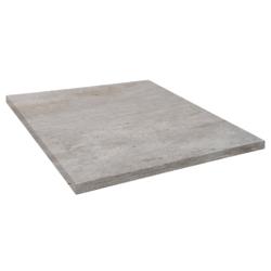 Restootab - Plateau de table 90x90cm décor béton naturel gris - Bois manufacturé hydrofuge - Finitions soignées_0