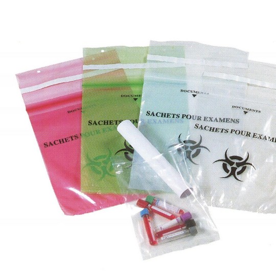 Sachets polyéthylène - basse densité 50 µ - avec deux poches pour échantillons et documents_0