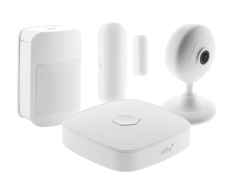 Système de surveillance connecté maison Wi-Fi/Bluetooth - Caméra - Détecteur de présence & d'ouverture/fermeture - Passerelle objets connectés - Blanc - Otio_0