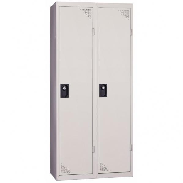 Vestiaire industrie salissante 2 cases monobloc Gris_0