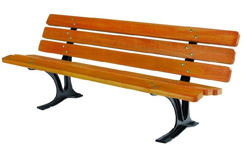 Banc public en bois - 6 lames en bois exotique FSC - longueur 1.80 m - CDIRECT-PRO Séville_0