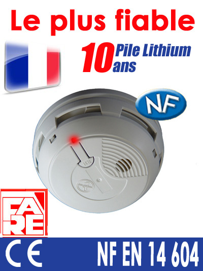 Detecteur de fumee vesta lithium_0