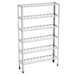 Étagère à vins en acier inoxydable  à 6 niveaux - 100x300x1750 mm - 30220380 Eurast - 30220380_0