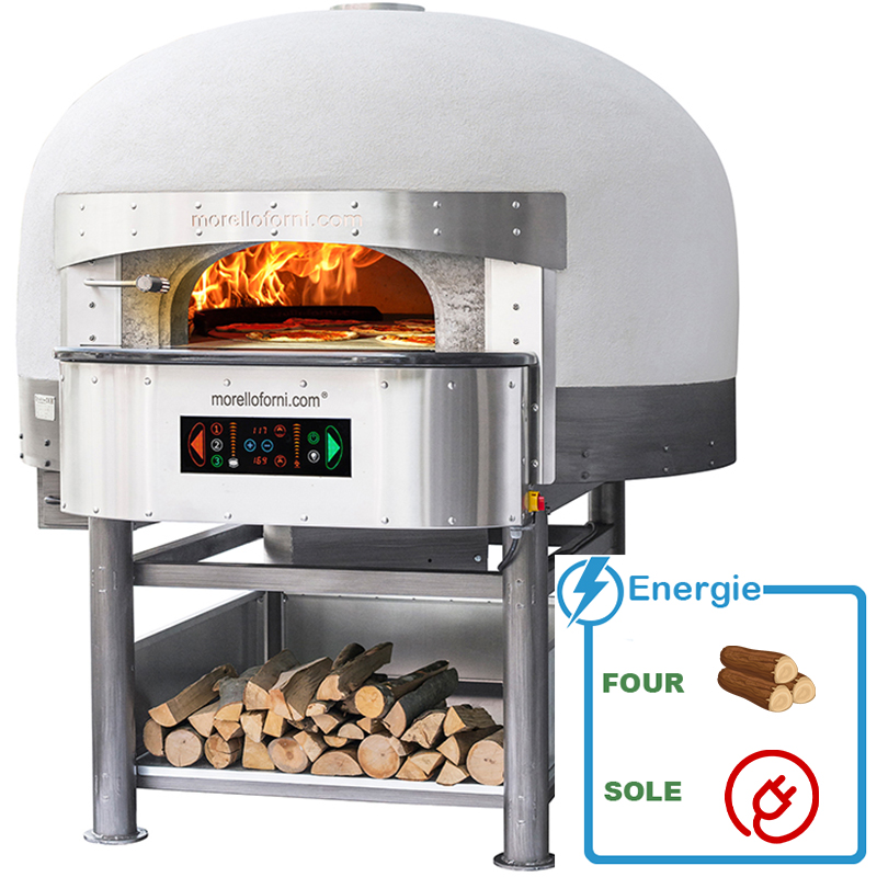 Four à pizza à bois rotatifs équipés avec un système électrique sous la sole - morello forni - ligne fmre_0