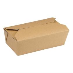 Cartons repas rectangulaires Gastronoble Colpac (250 pièces) - Carton kraft & PE, compatibles micro-ondes, étanches - 5012873007234_0